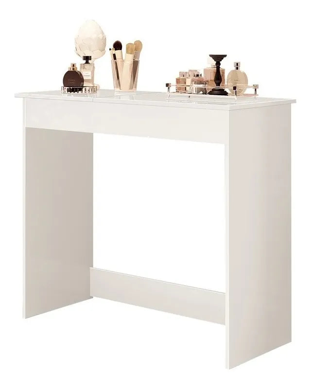 Penteadeira Paris C/ Espelho E Porta Objetos - Branco Branco